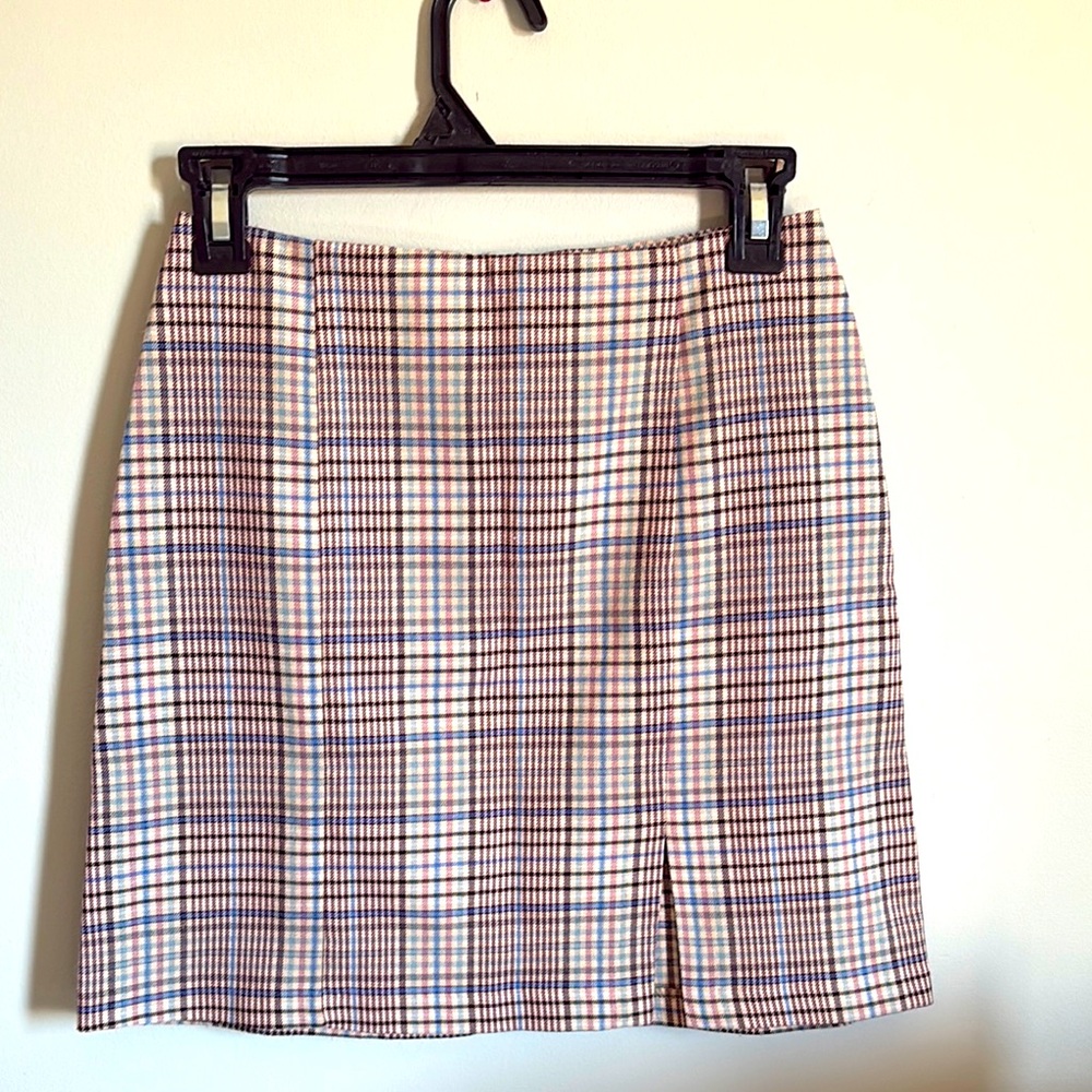 Twik Plaid Mini Skirt
